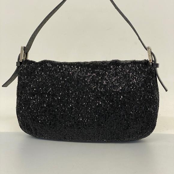 Fendi Bucket Mamma Handbag Black Beaded